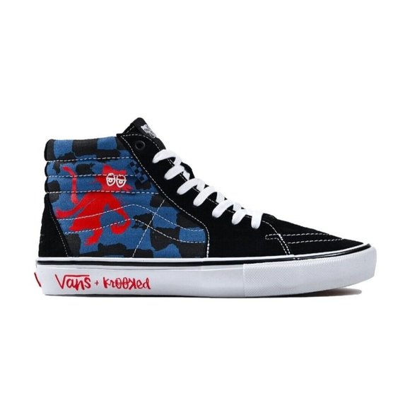 VANS x Krooked by Natas Kaupas for Ray Barbee Sk8-Hi Sneakers VN0A5FCCAPG - Picture 1 of 12